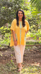 Pastel Drift Kaftan Shirt Yellow