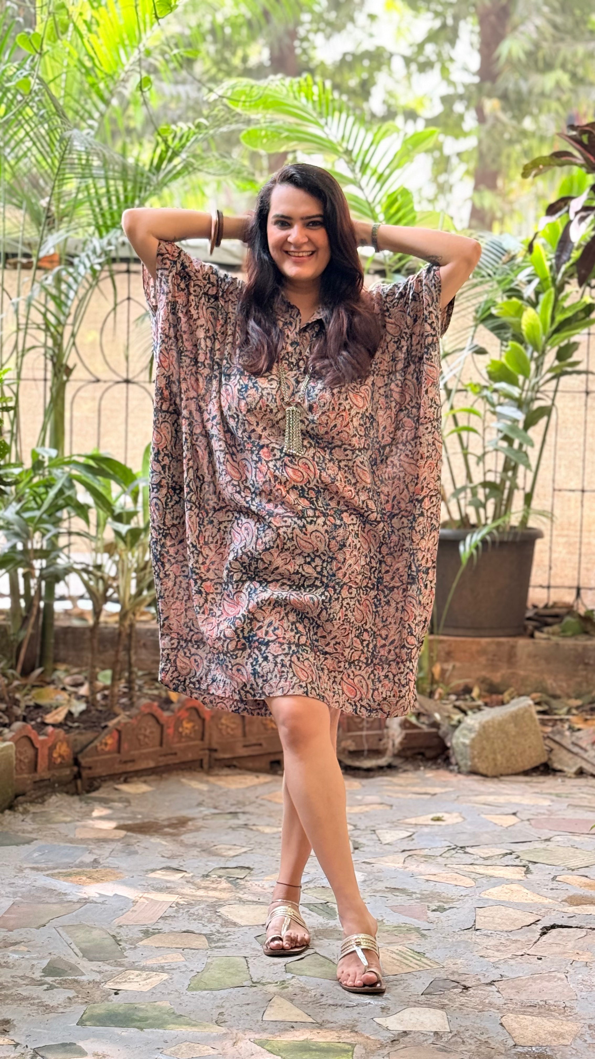 Kalamkari Cowl Dress