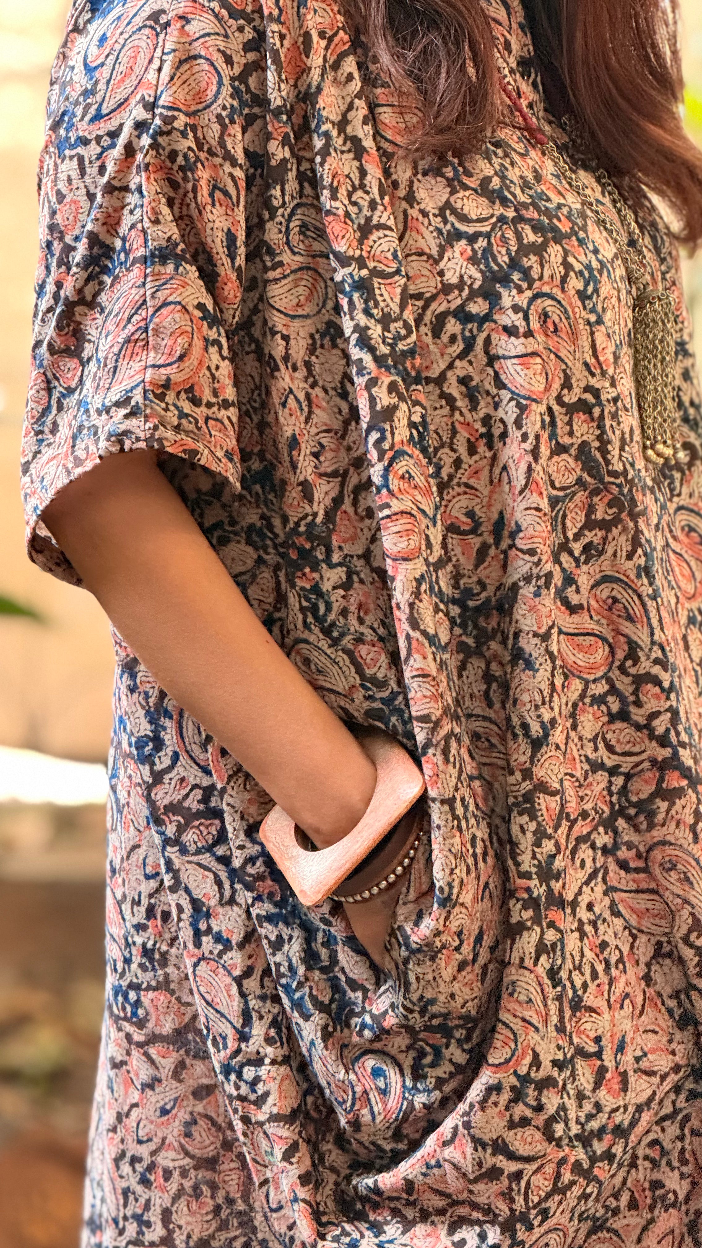 Kalamkari Cowl Dress