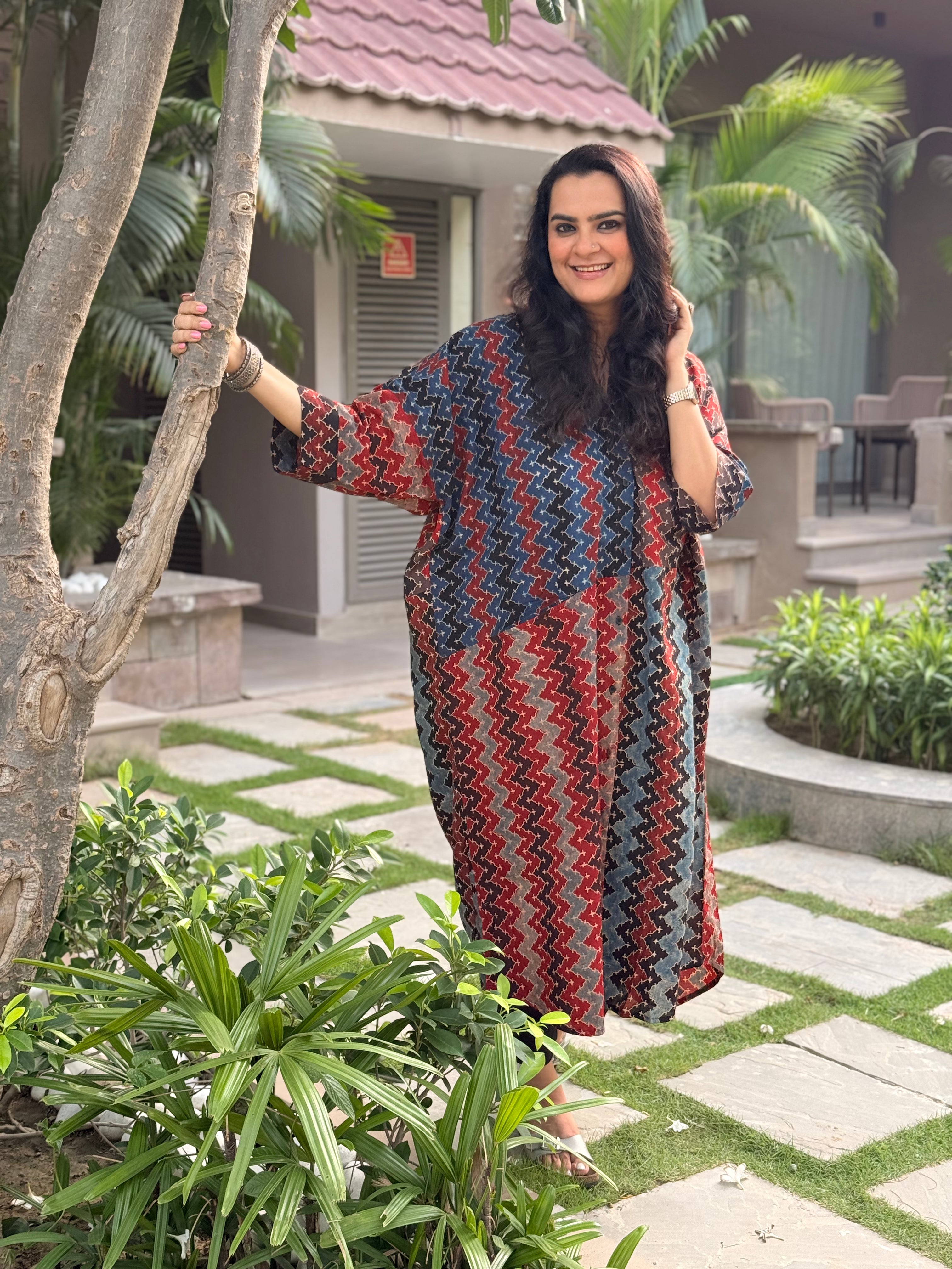 Ajrak Chevron Antifit Kurta