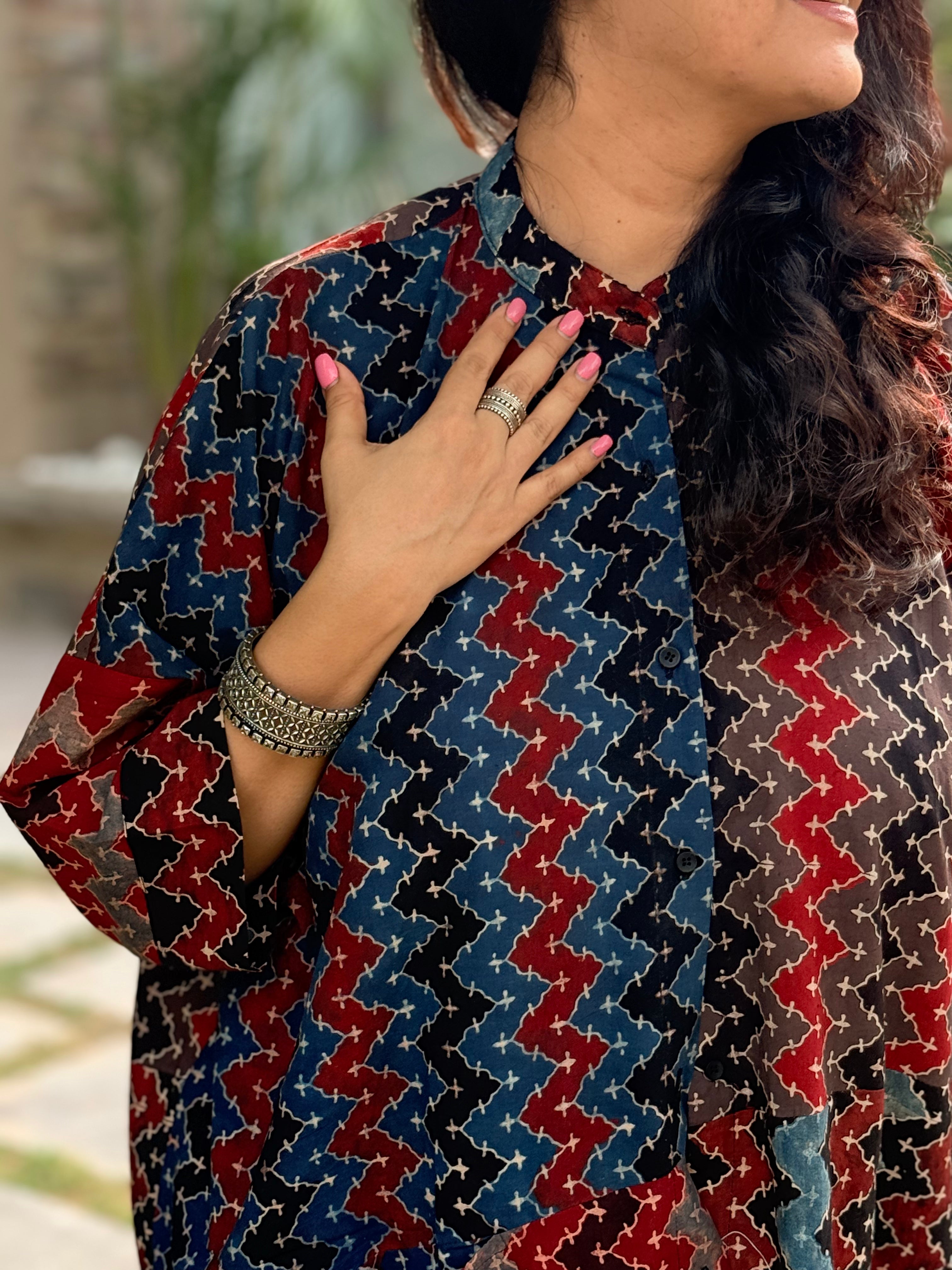 Ajrak Chevron Antifit Kurta