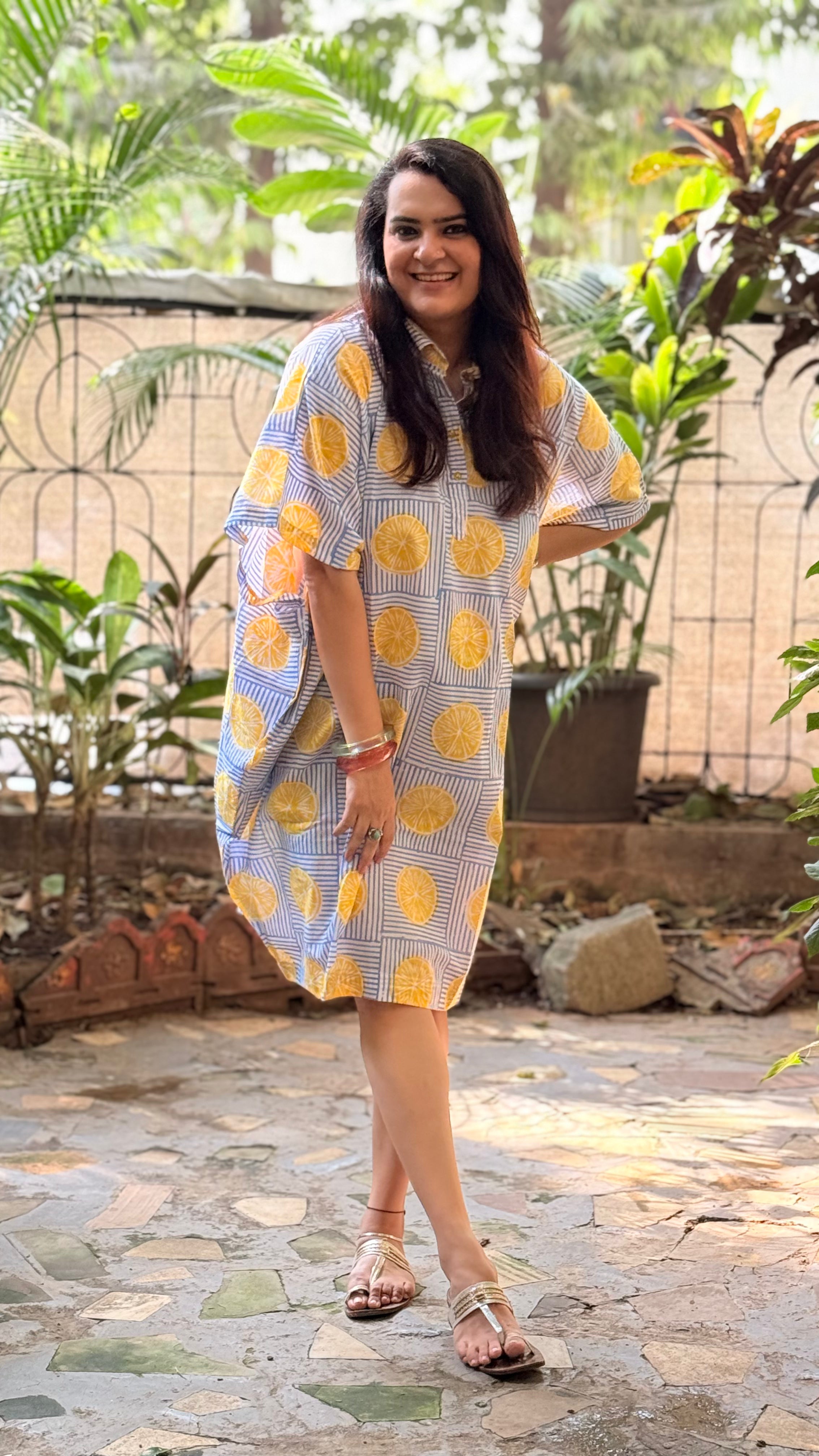 Limonchello Cowl Dress