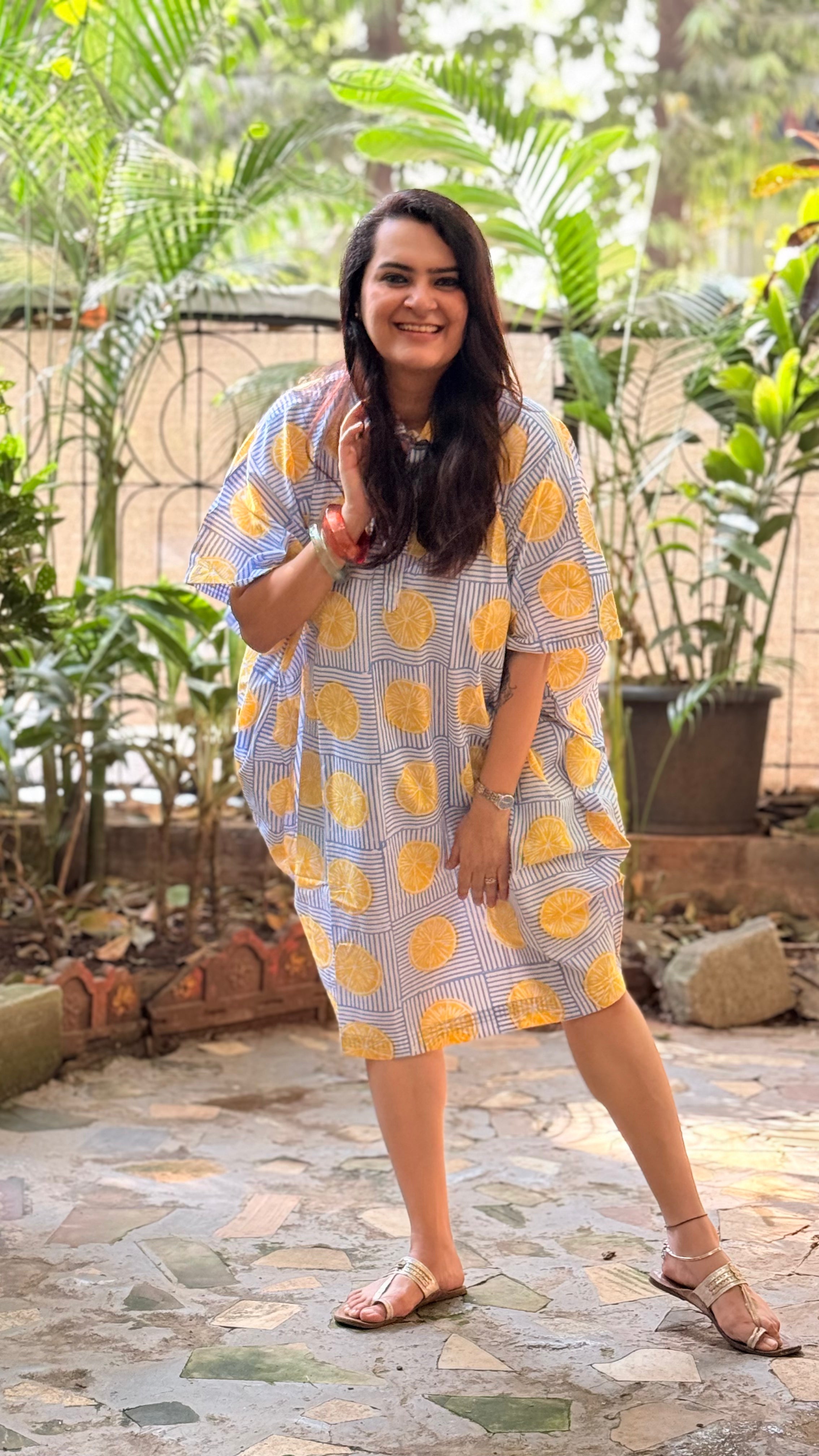 Limonchello Cowl Dress