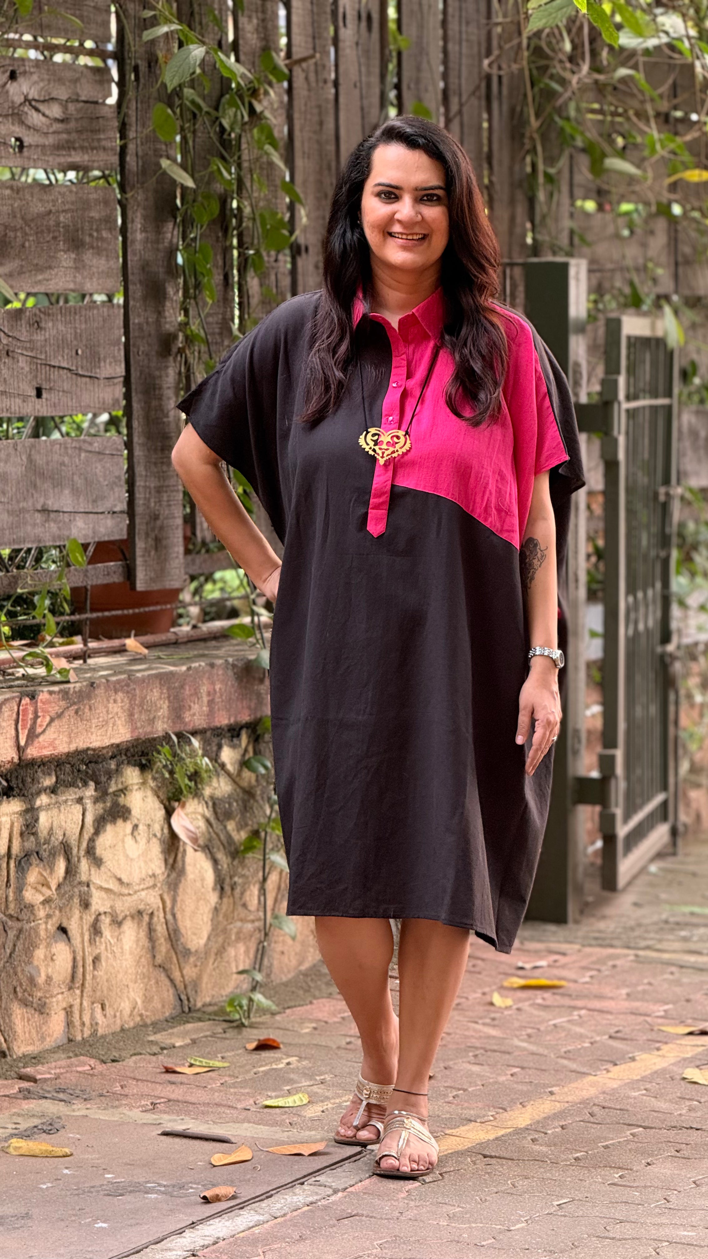 Midnight Rose Kaftan Dress