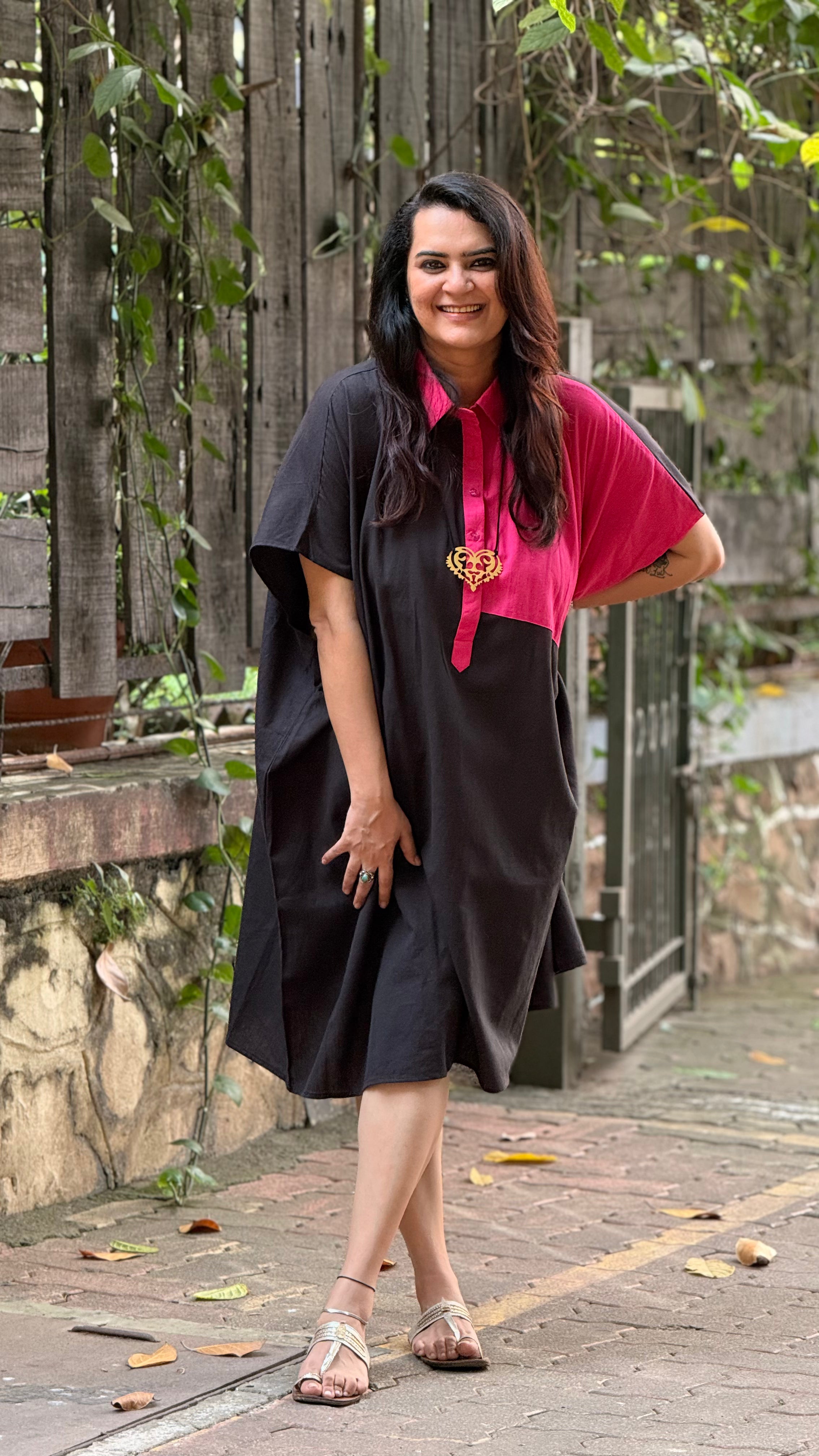 Midnight Rose Kaftan Dress