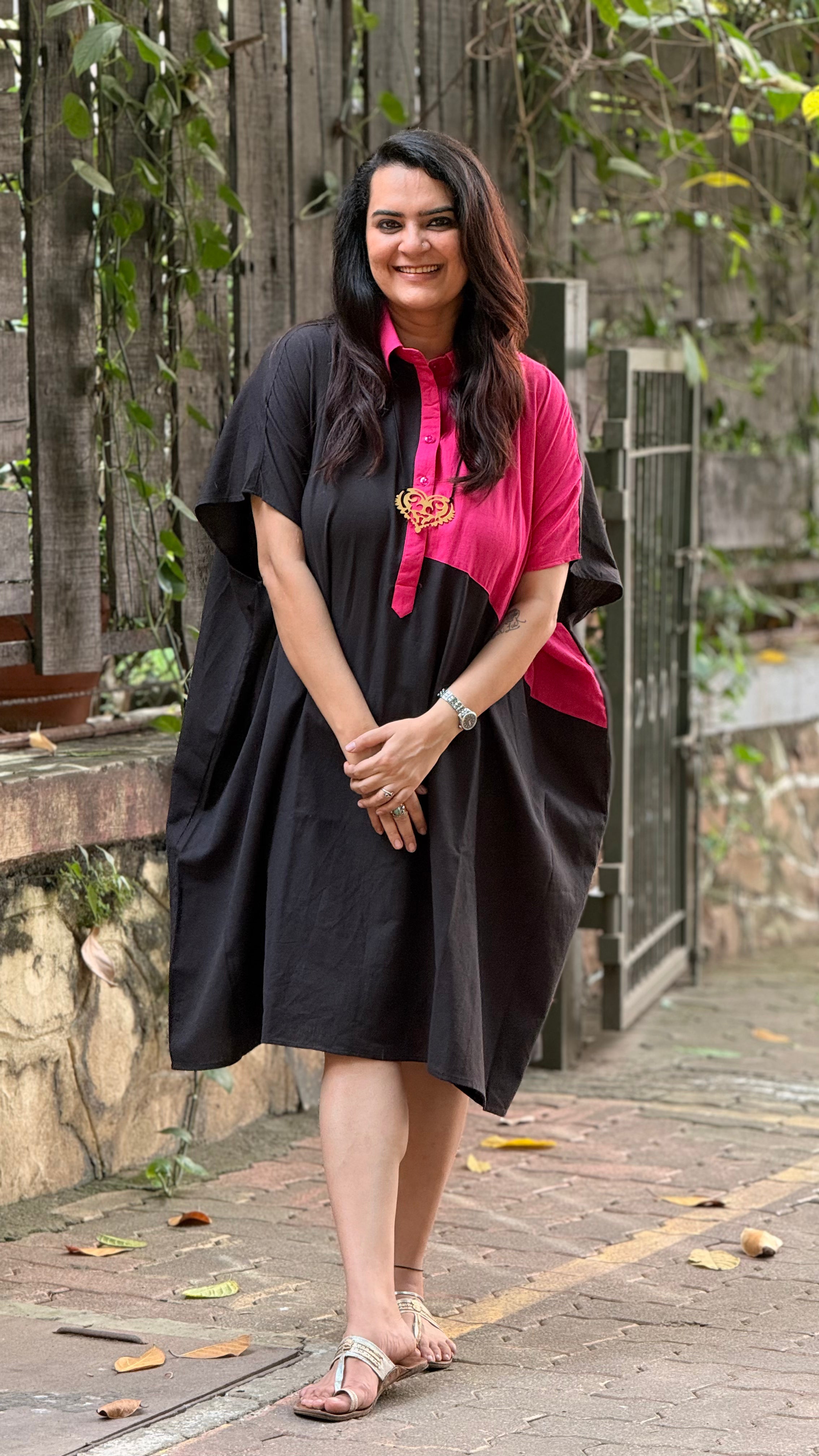 Midnight Rose Kaftan Dress