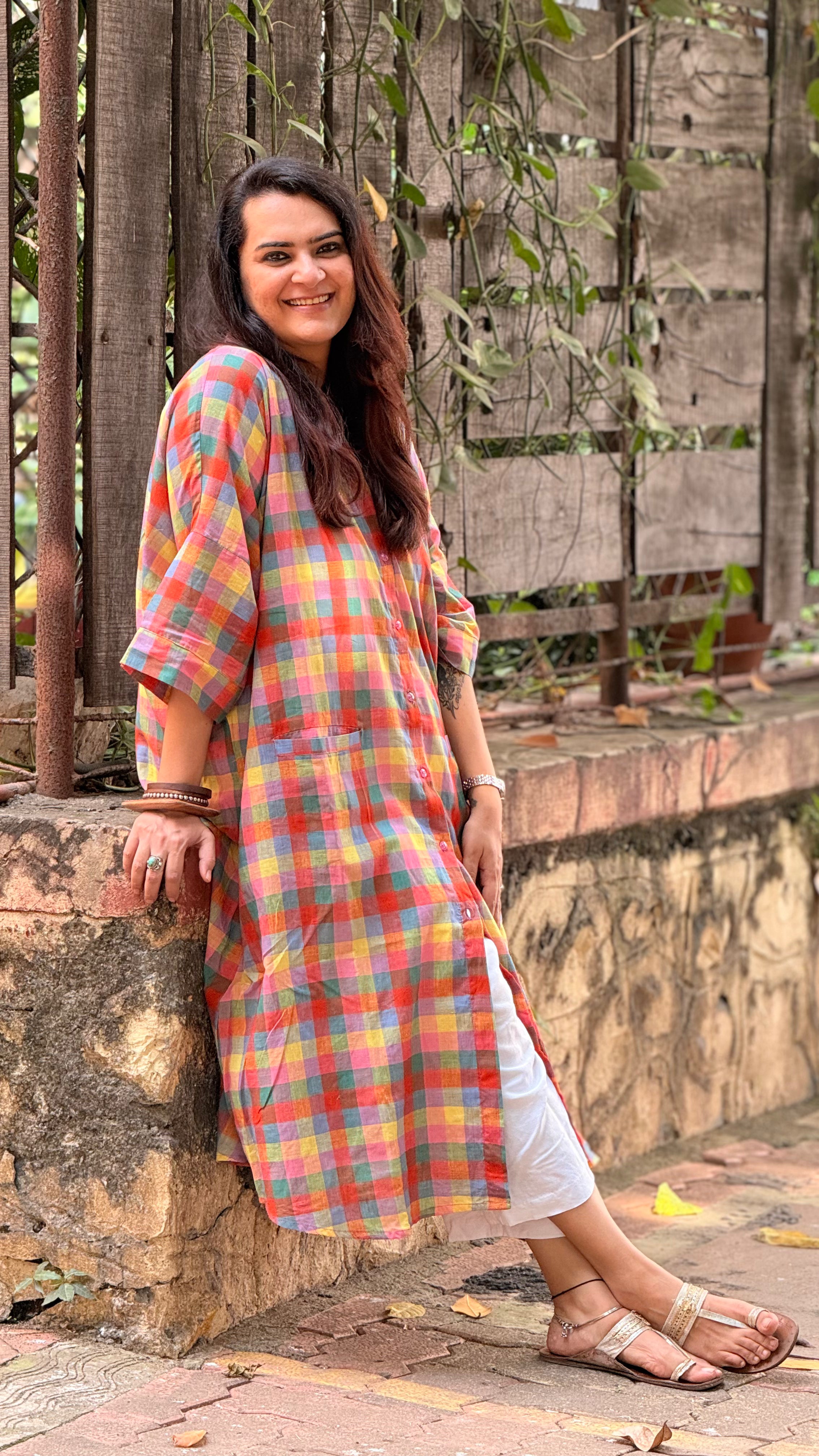 Madras Checks Antifit Kurta