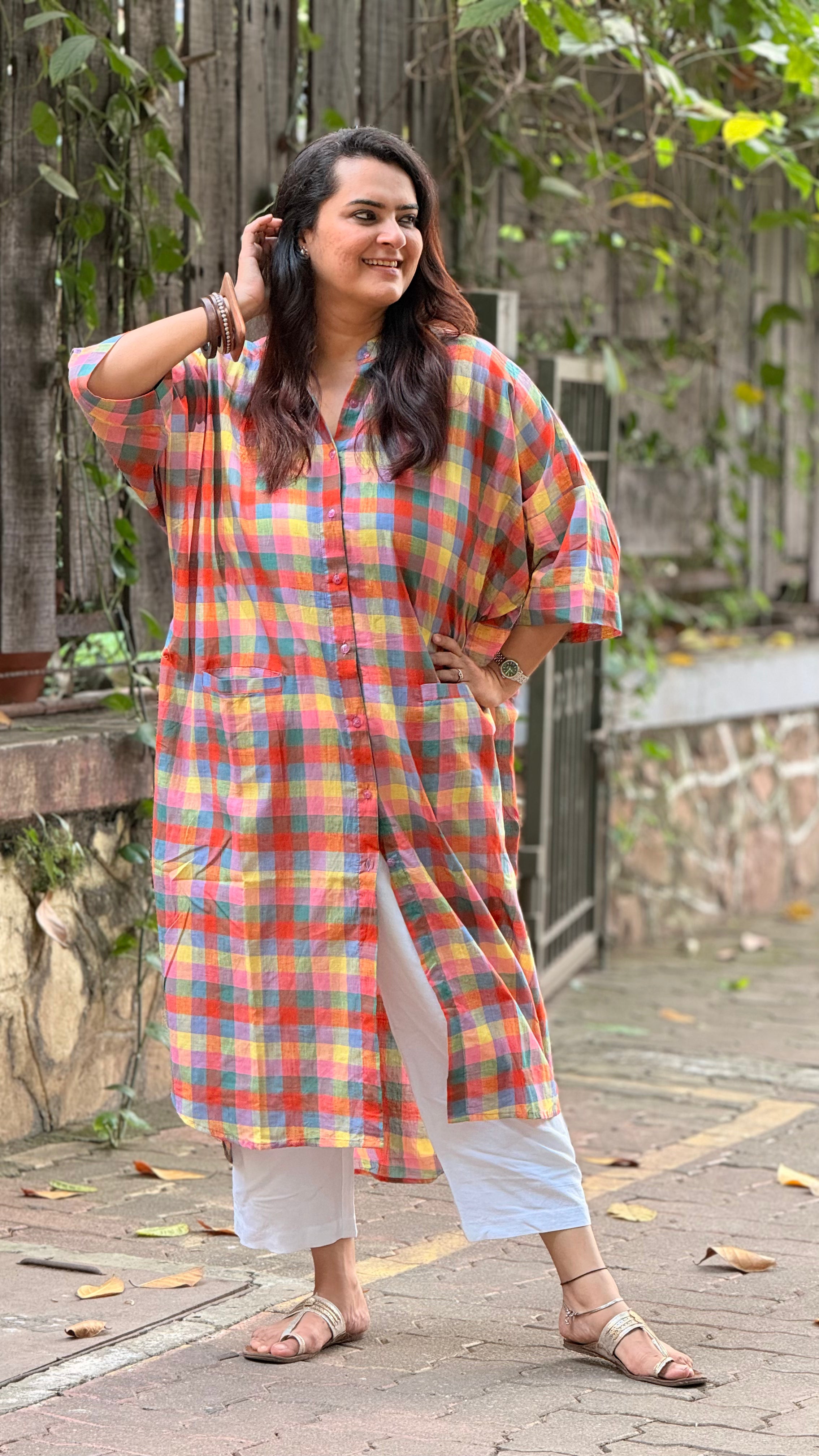 Madras Checks Antifit Kurta