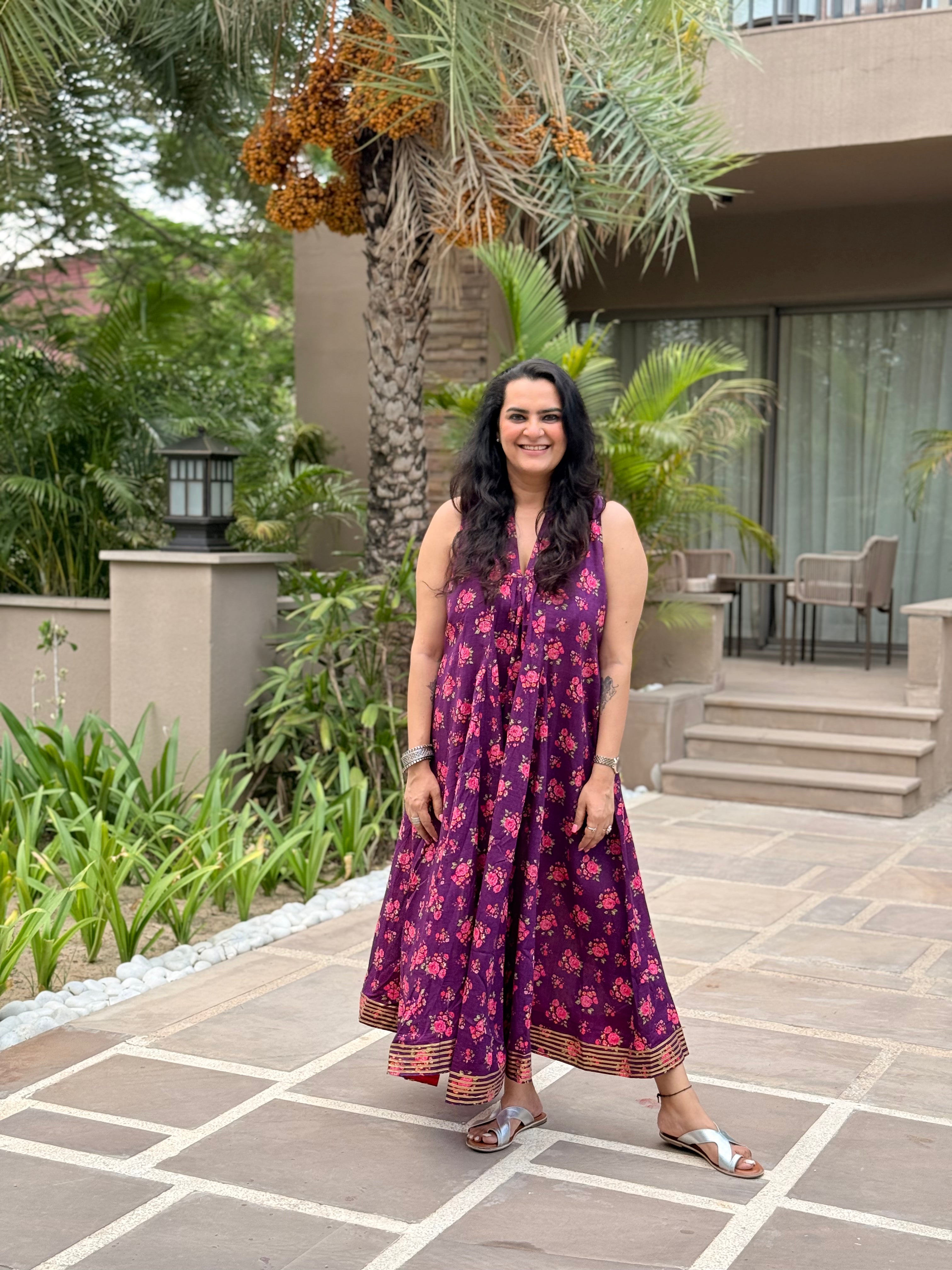 Surkh Dress - Purple (Made to Order)