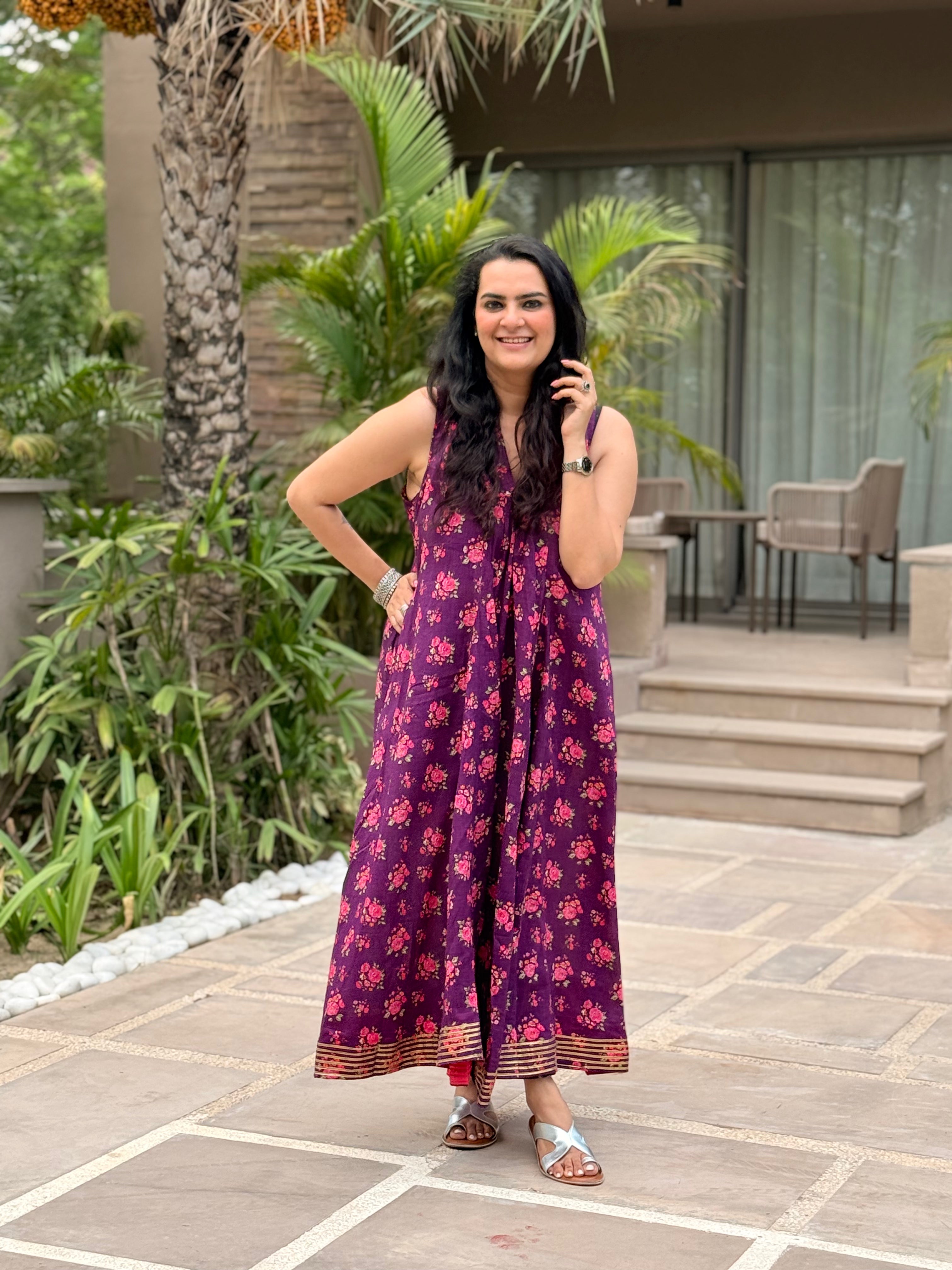 Surkh Dress - Purple (Made to Order)