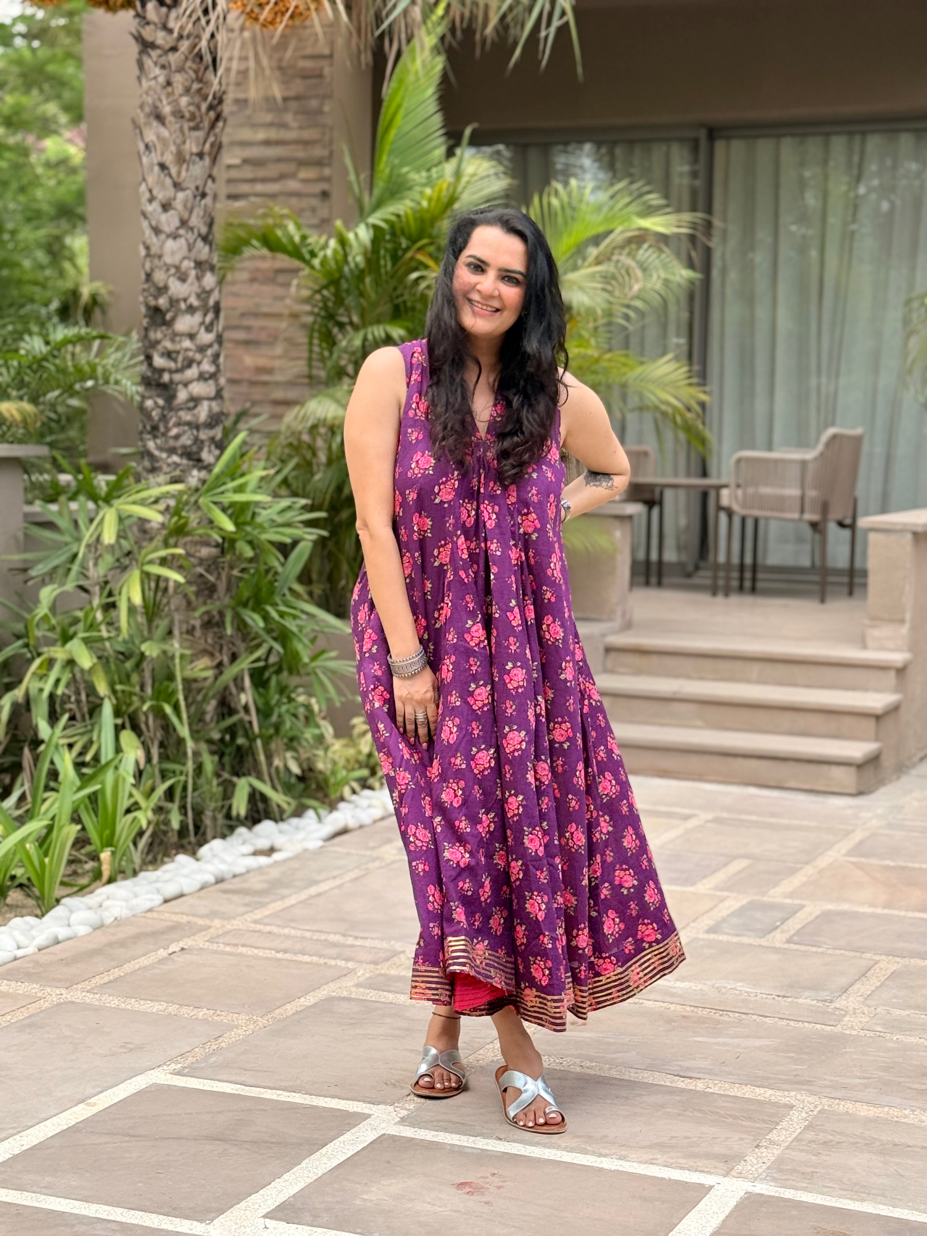 Surkh Dress - Purple (Made to Order)