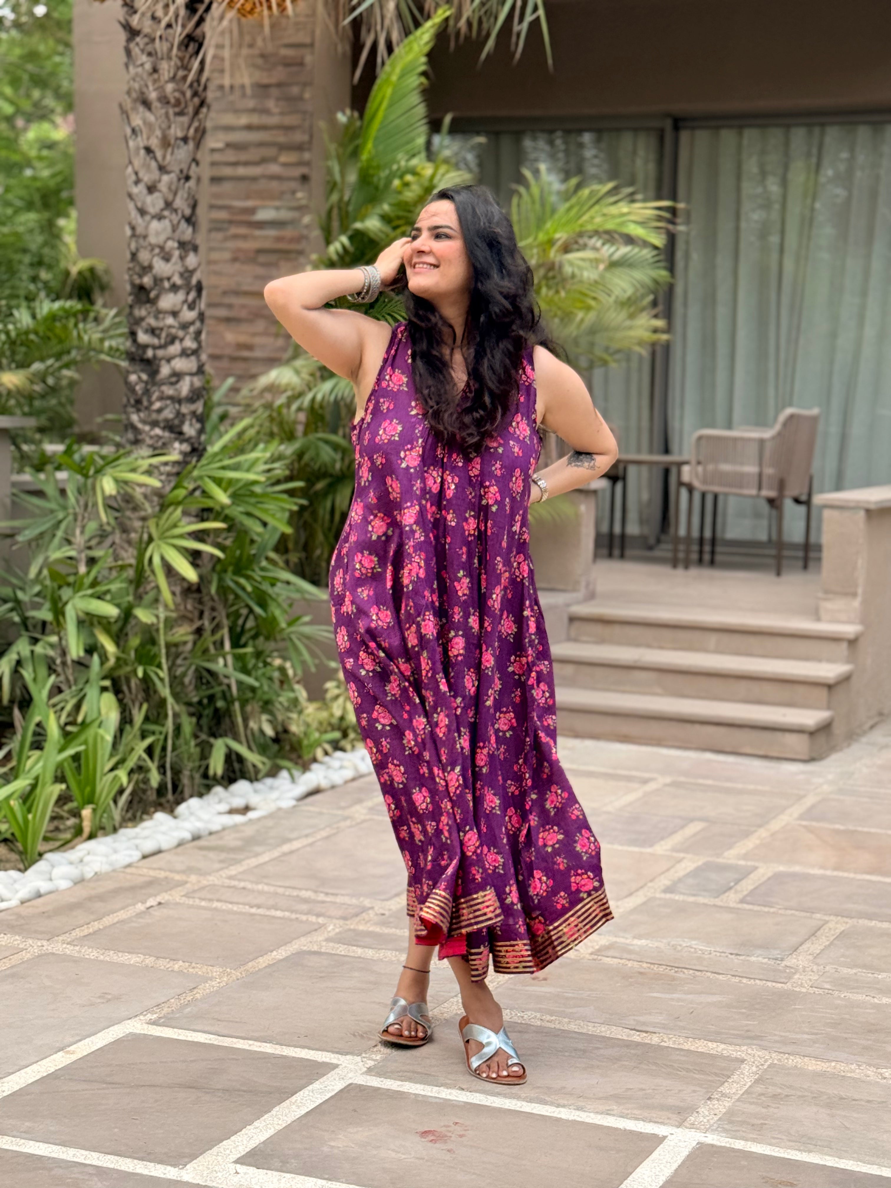 Surkh Dress - Purple (Made to Order)