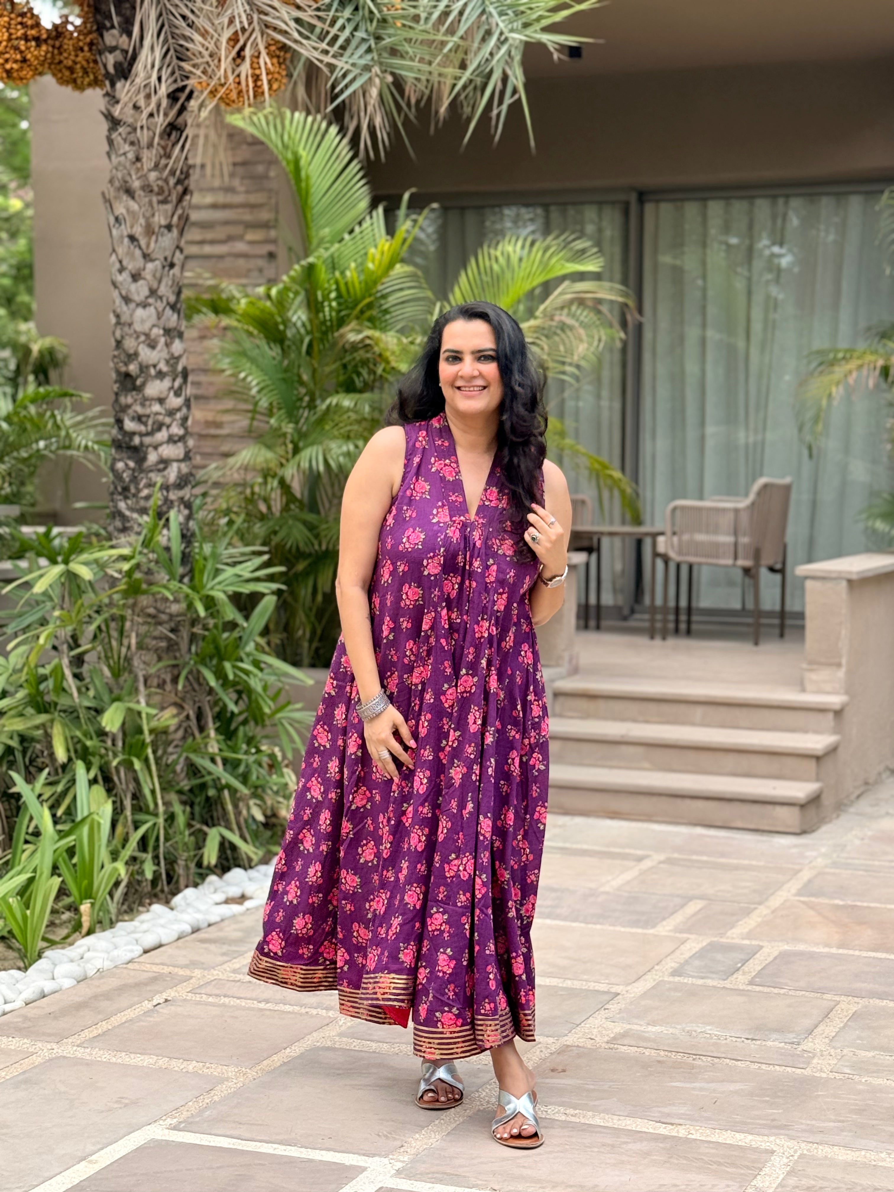 Surkh Dress - Purple (Made to Order)