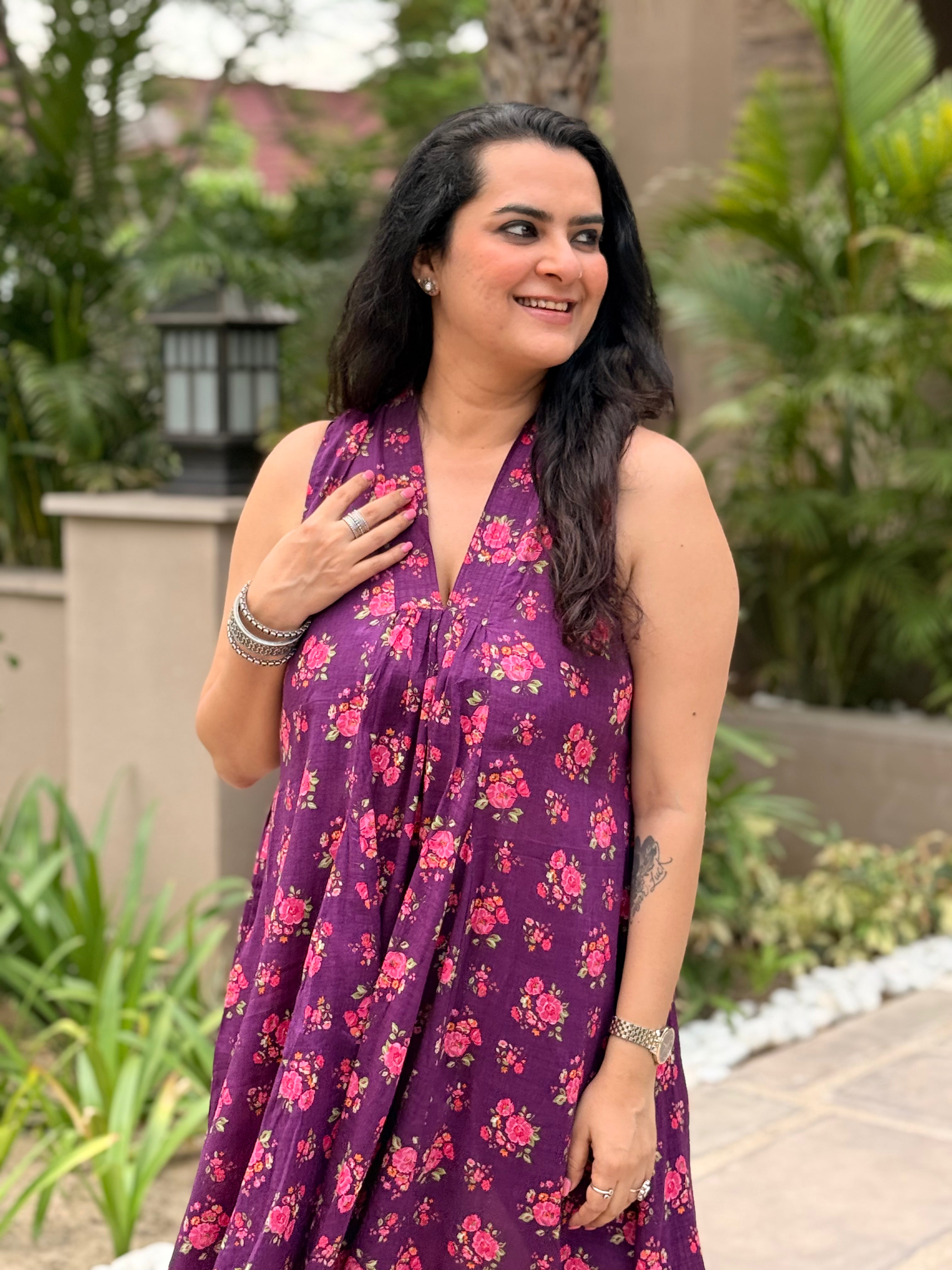 Surkh Dress - Purple (Made to Order)