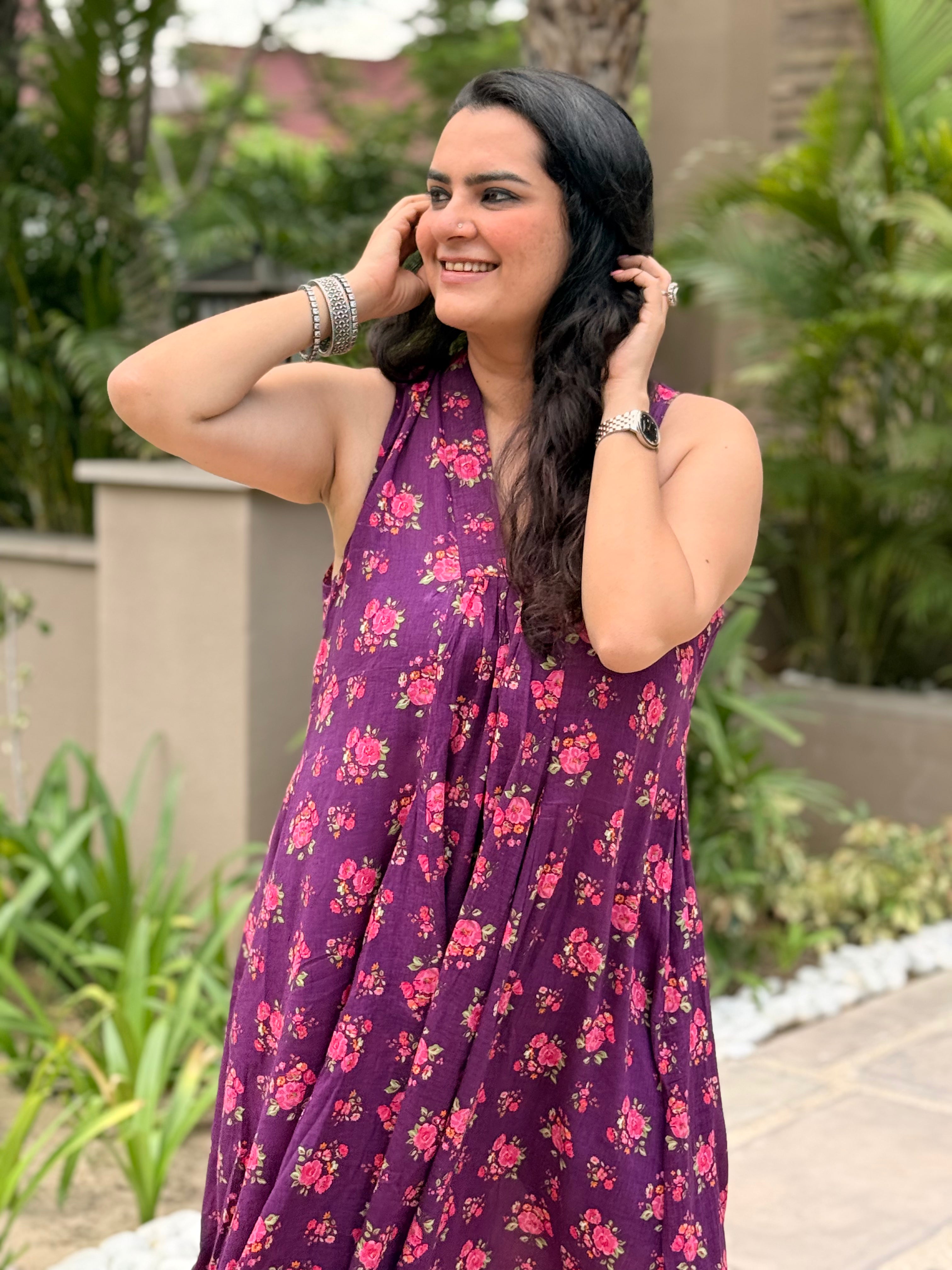 Surkh Dress - Purple (Made to Order)