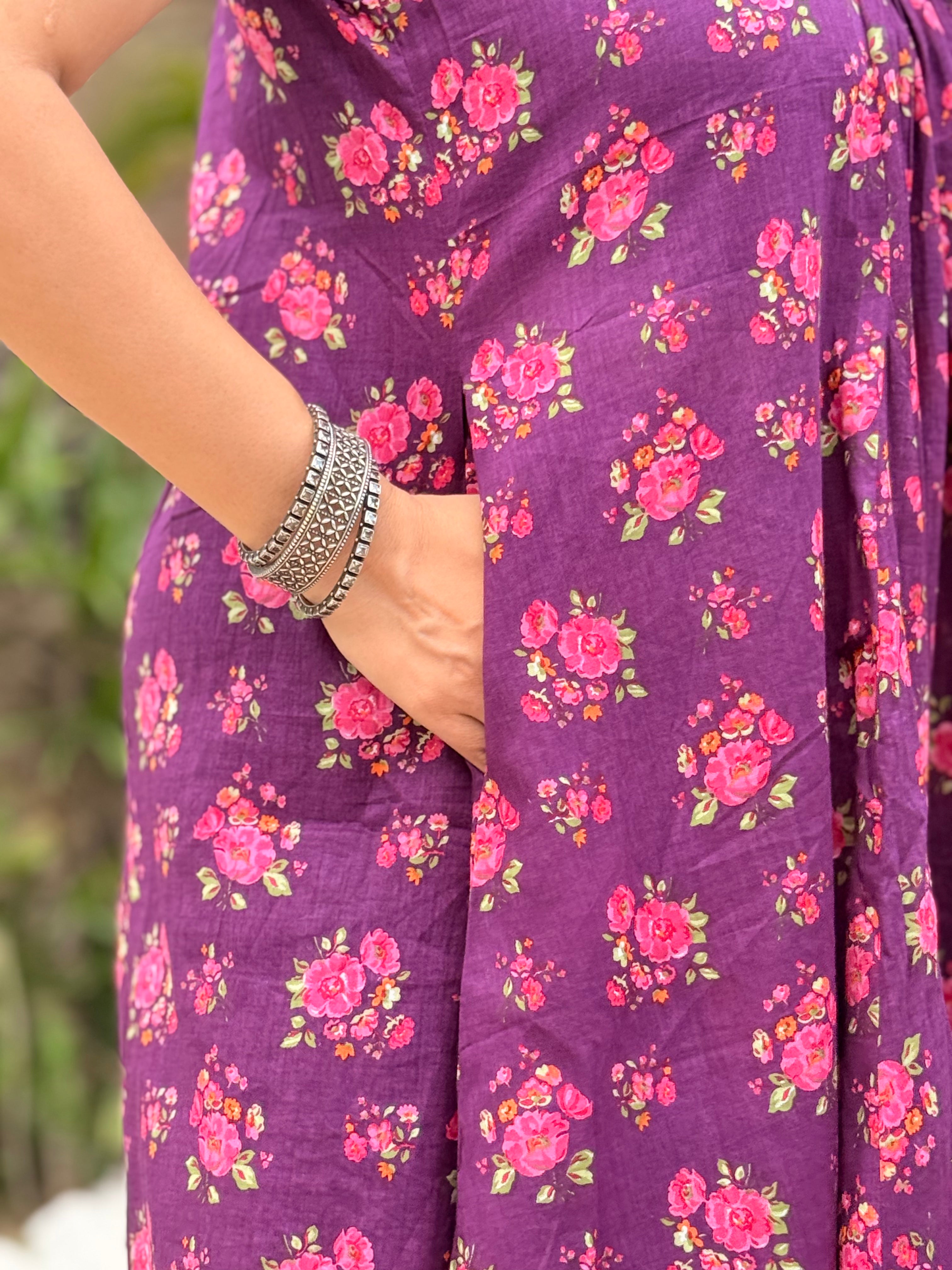 Surkh Dress - Purple (Made to Order)