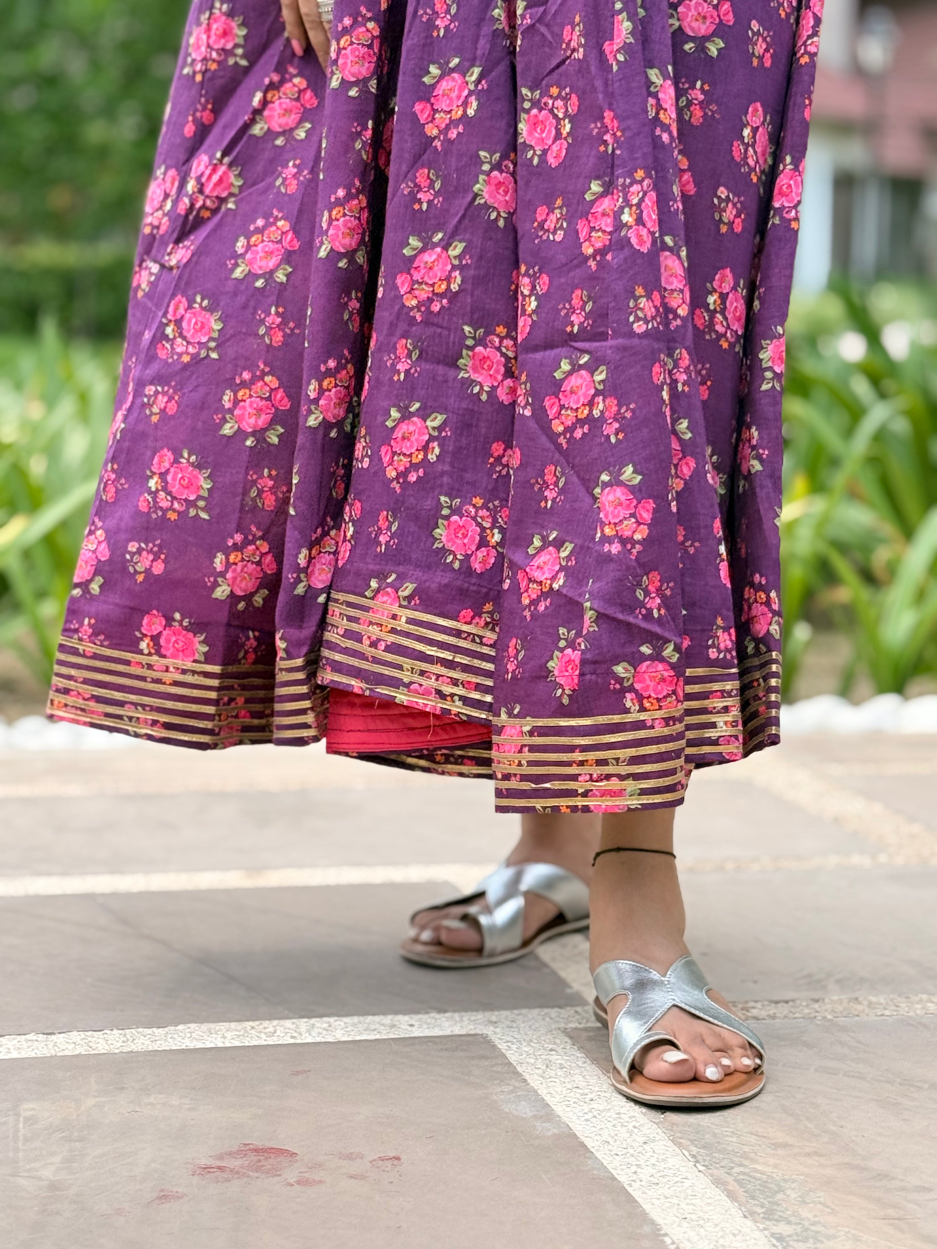 Surkh Dress - Purple (Made to Order)