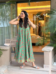 Surk Dress - Mint Floral (Made To Order)