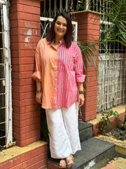 Candy Stripe Oversized Shirt