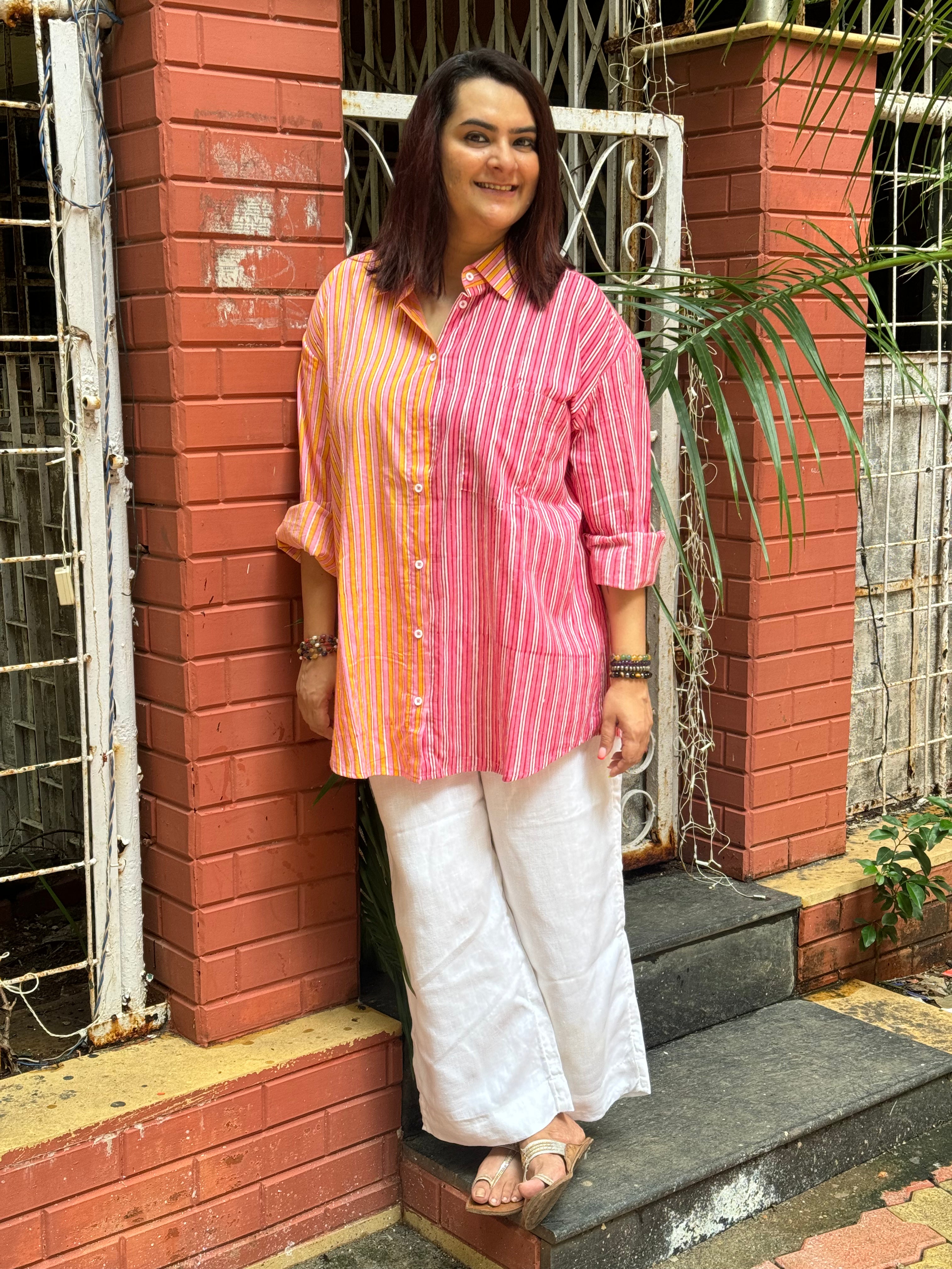 Candy Stripe Oversized Shirt