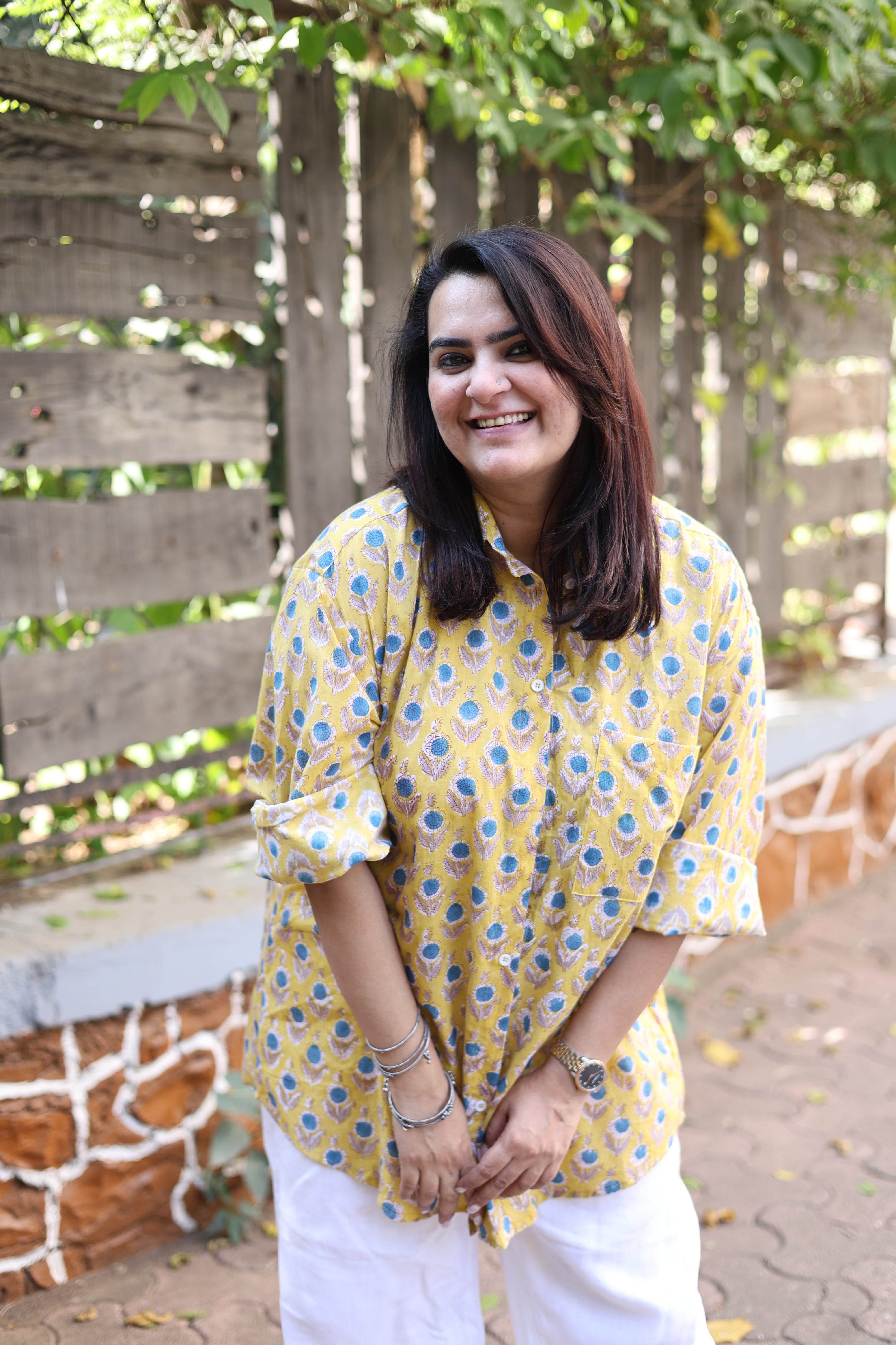 Yellow & Teal Oversized Shirt
