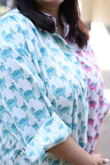 Dino Half & Half Oversized Shirt